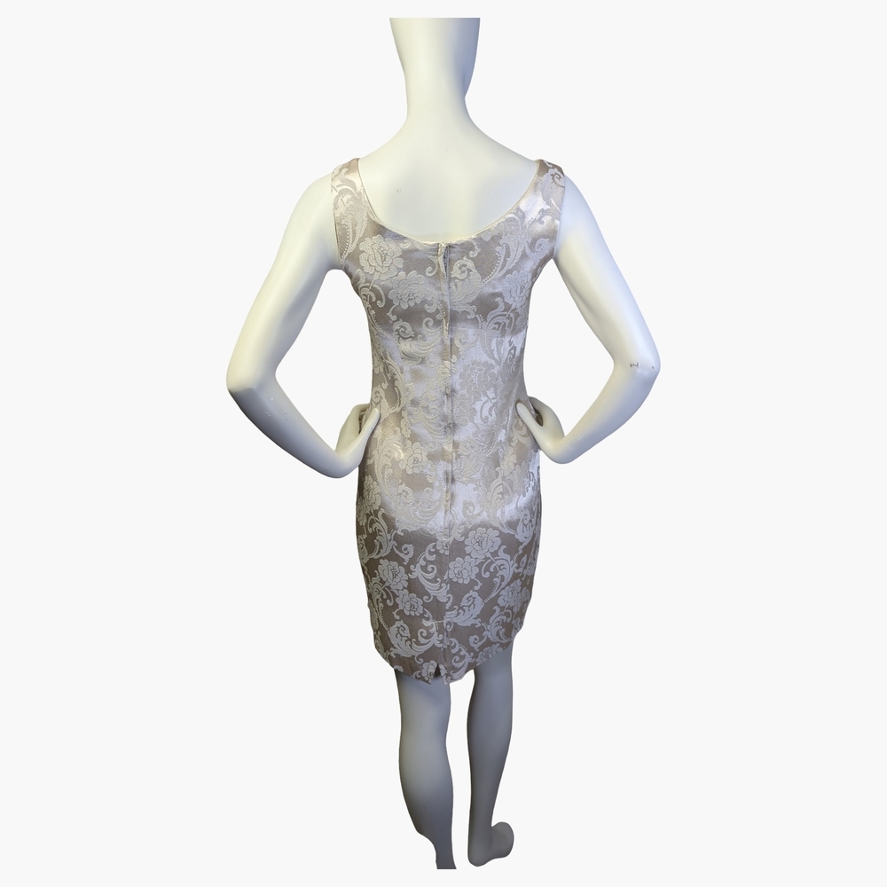 Vintage Algo Champagne Floral Dress | Made in Canada | Size Small - Picture 4 of 8